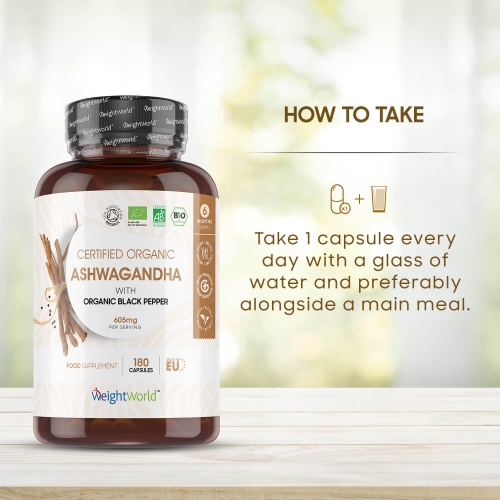 Organic Ashwagandha with Black Pepper Capsules