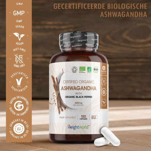 Organic Ashwagandha with Black Pepper Capsules